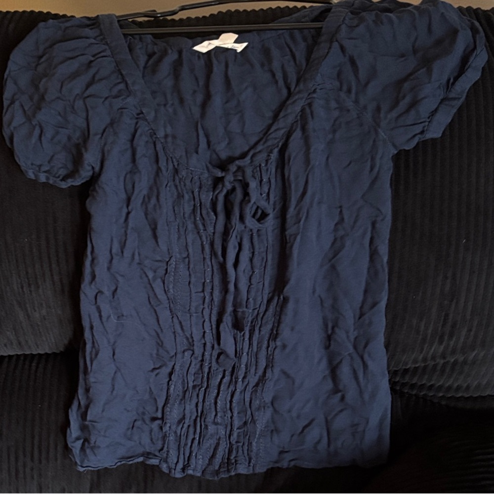 American Eagle Outfitters Deep Blue Blouse